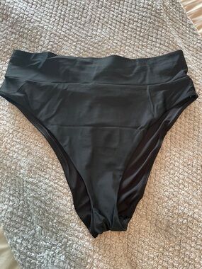 Aerie Women's High-Waist Black Bikini Bottom L